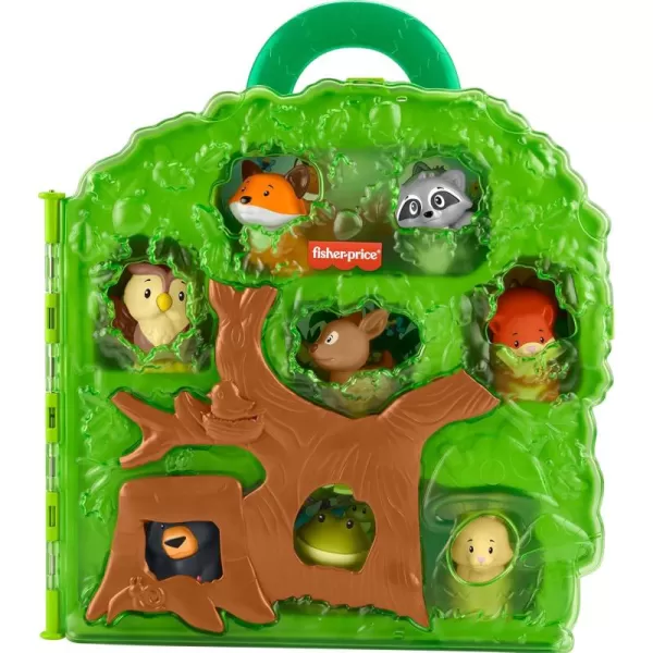 FisherPrice Little People Toddler Toy Forest Friends Carry Case Playset with Animal Figures for Pretend Play Kids Ages 1 Years