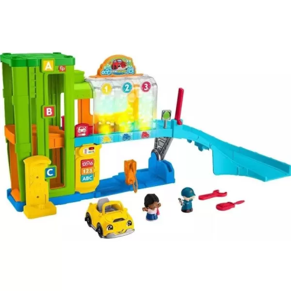 FisherPrice Little People Toddler Toy LightUp Learning Garage Playset with Smart Stages Car ampamp Ramp for Pretend Play Kids Ages 1 YearsStandard Packaging