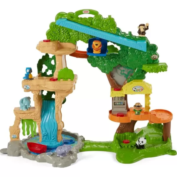 FisherPrice Little People Toddler Toy Share ampamp Care Safari 2Ft Tall Playset with Lights Sounds ampamp 7 Figures for Pretend Play Ages 1 years