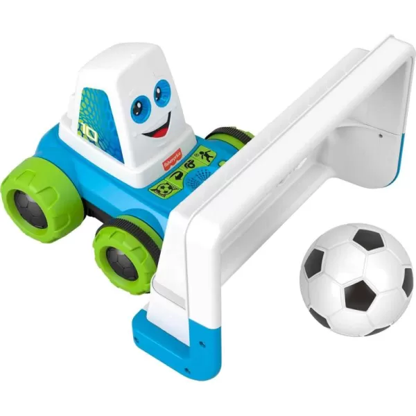 FisherPrice Preschool Toy Goaldozer Electronic Soccer Game with Net Lights Sounds ampamp Motorized Motion for Sports Play Kids Ages 3 YearsSimplified Packaging