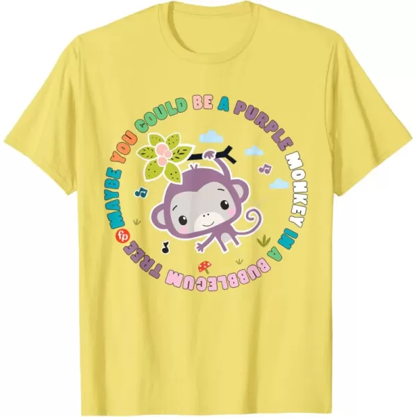 FisherPrice Purple Monkey  Hanging Purple Monkey TShirtLemon Yellow