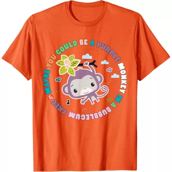 FisherPrice Purple Monkey  Hanging Purple Monkey TShirtOrange