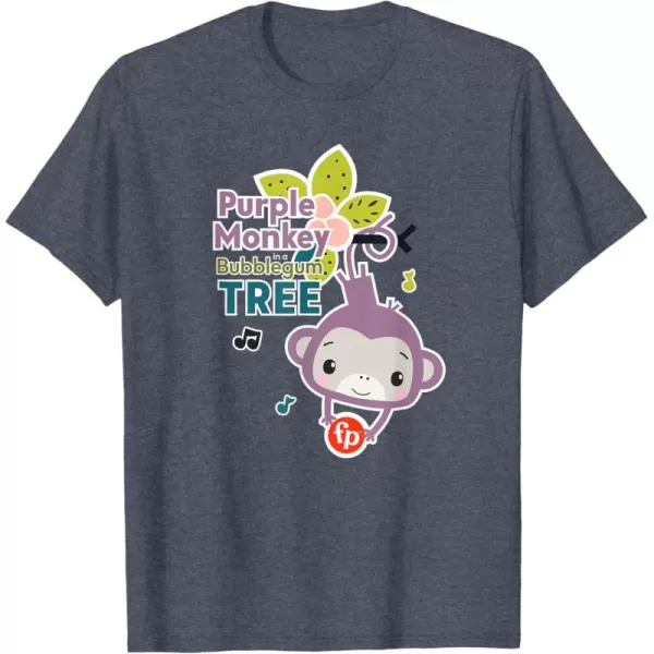 FisherPrice Purple Monkey Bubblegum Tree TShirtHeather Blue
