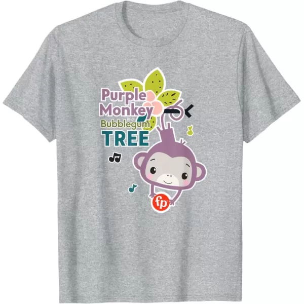 FisherPrice Purple Monkey Bubblegum Tree TShirtHeather Grey