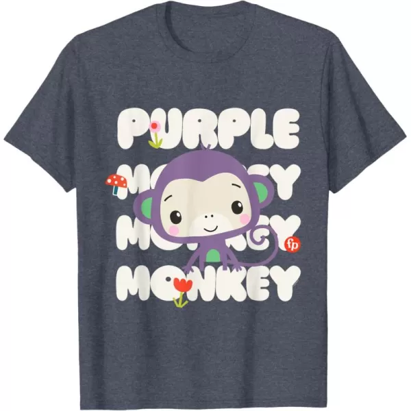 FisherPrice Purple Monkey TShirtHeather Blue