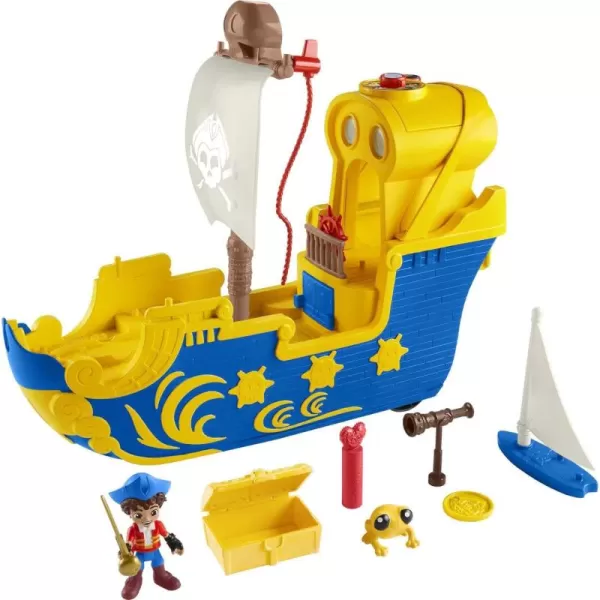 FisherPrice Santiago of the Seas Toy Pirate Ship Lights ampamp Sounds El Bravo Playset with Santiago Figure for Ages 3 yearsRetail Packaging