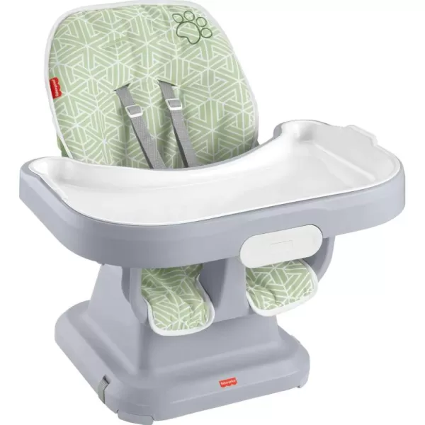 FisherPrice SpaceSaver Simple Clean High Chair Baby to Toddler Portable Dining Seat with Removable Tray Liner WindmillPuppy
