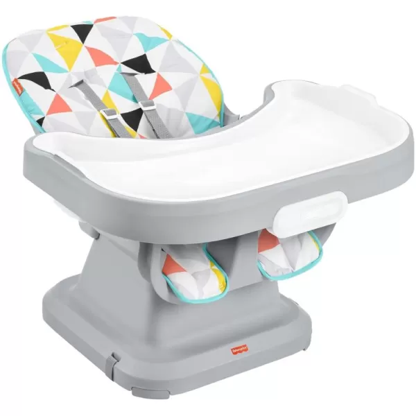 FisherPrice SpaceSaver Simple Clean High Chair Baby to Toddler Portable Dining Seat with Removable Tray Liner WindmillWindmill