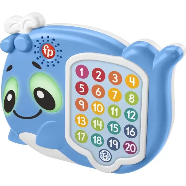 FisherPrice Toddler Educational Toy Linkimals 120 Count ampamp Quiz Whale Activity with Interactive Lights ampamp Music for Ages 18 Months