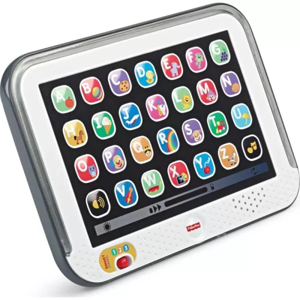 FisherPrice Toddler Learning Toy Laugh ampamp Learn Smart Stages Tablet with Lights ampamp Music for Early Pretend Play Gray for Infants Ages 1 Years
