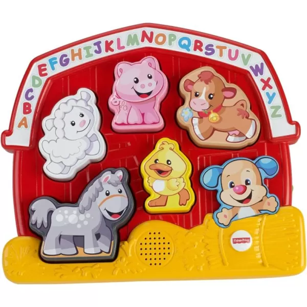 FisherPrice Toddler Shape Sorting Toy Laugh ampamp Learn Farm Animal Puzzle with Music ampamp Sounds for Kids Ages 1 Years