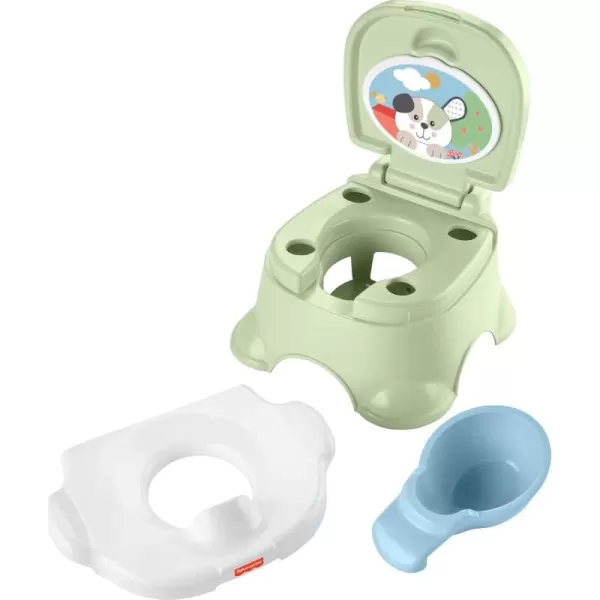 FisherPrice Toddler Toilet 3in1 Puppy Perfection Potty Training Seat and Step Stool with Removable RingLearntoFlush Potty  Puppy
