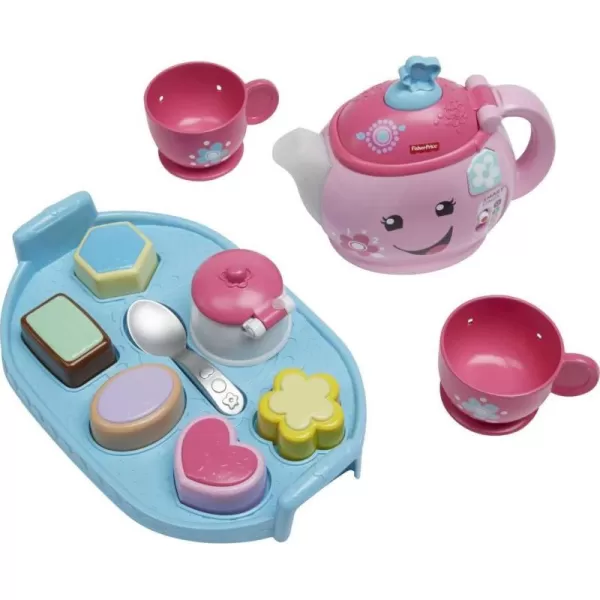 FisherPrice Toddler Toy Laugh ampamp Learn Sweet Manners Tea Set with Smart Stages Learning Songs for Pretend Play Kids Ages 18 MonthsFrustration Free Packaging