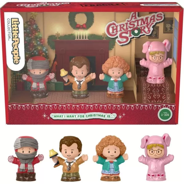 Little People Collector A Christmas Story Movie Special Edition Figure Set for Adults ampamp Fans in Display Box
