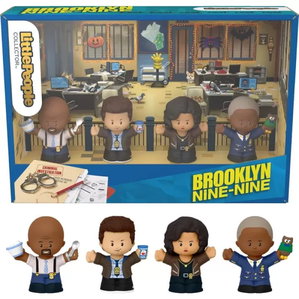 Little People Collector Brooklyn NineNine TV Series Special Edition Set for Adults ampamp Fans 4 Figures in Display Package