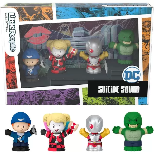 Little People Collector DC Suicide Squad Special Edition Set for Adults ampamp Fans 4 Figures in Display Package