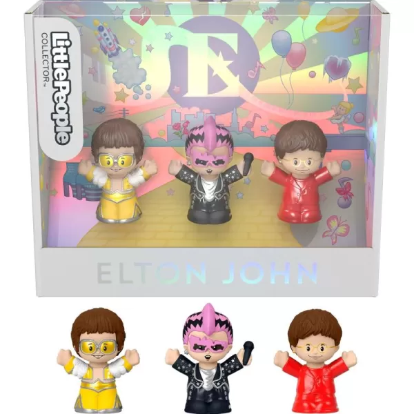 Little People Collector Elton John Special Edition Set for Adults ampamp Fans 3 Figures in a Display Box