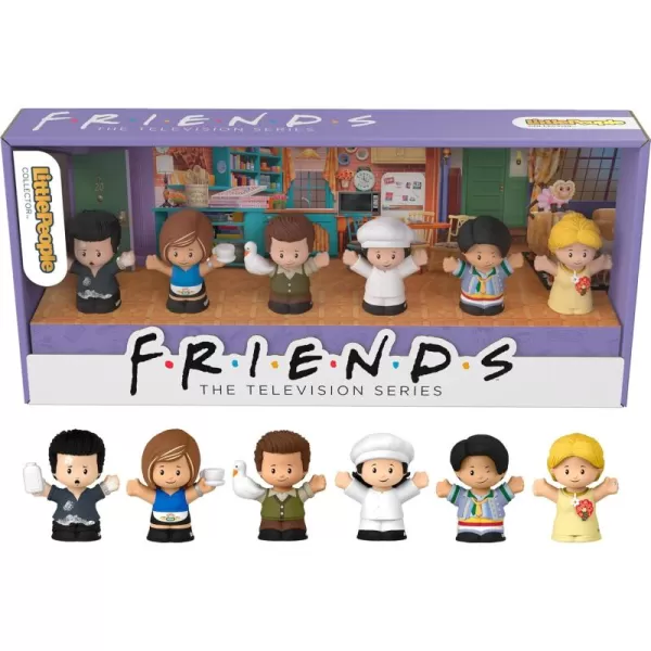 Little People Collector Friends TV Series Special Edition Figure Set for Adults ampamp Fans 6 Characters in a Display Gift Package