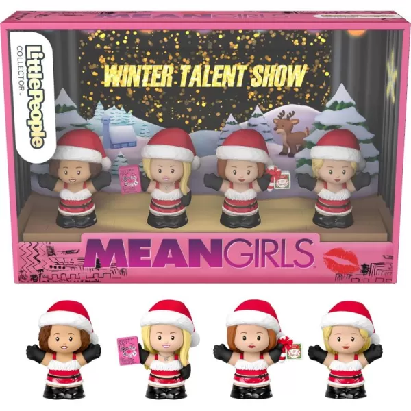 Little People Collector Mean Girls Movie Special Edition Holiday Set for Adults ampamp Fans 4 Figures in a Display Box