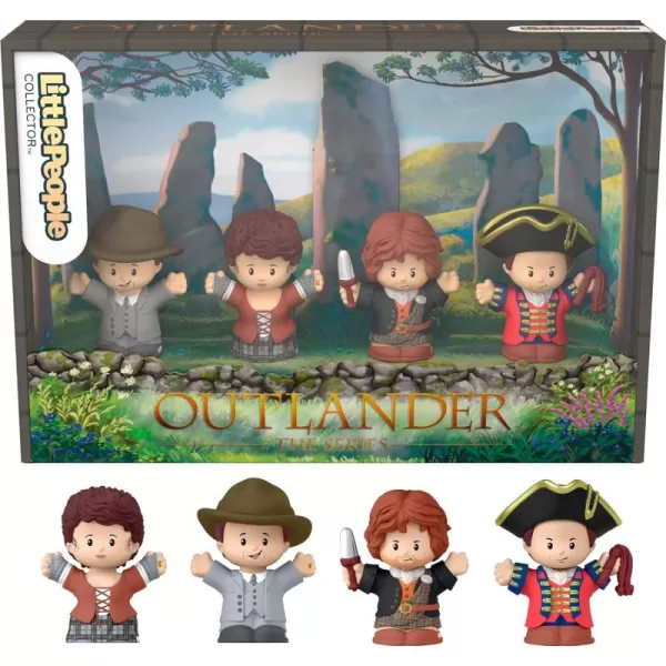 Little People Collector Outlander TV Show Special Edition Set for Adults ampamp Fans 4 Figures in a Display Box