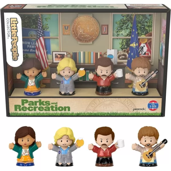 Little People Collector Parks and Recreation TV Show Special Edition Figure Set for Adults ampamp Fans in Display Box