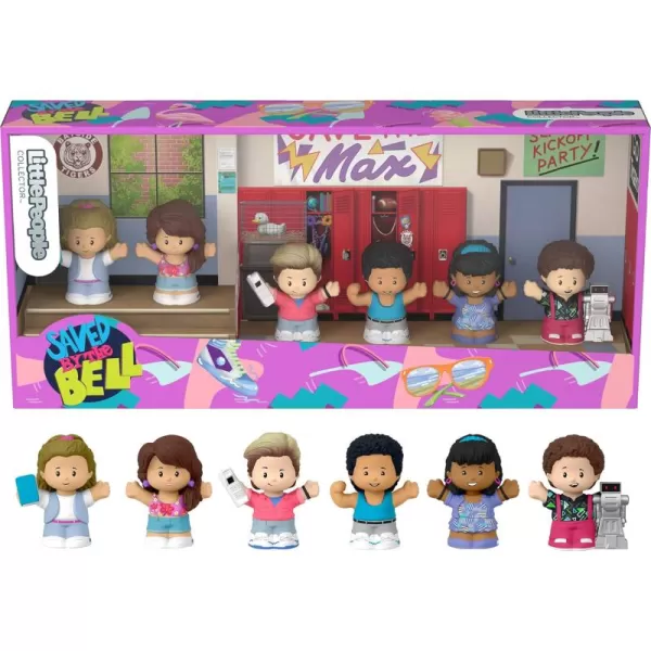 Little People Collector Saved by The Bell Special Edition Set 6 Figures for Adults ampamp Fans in a Display Package