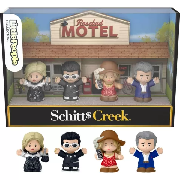 Little People Collector Schitts Creek TV Series Special Edition Set for Adults ampamp Fans 4 Figures in Display Package
