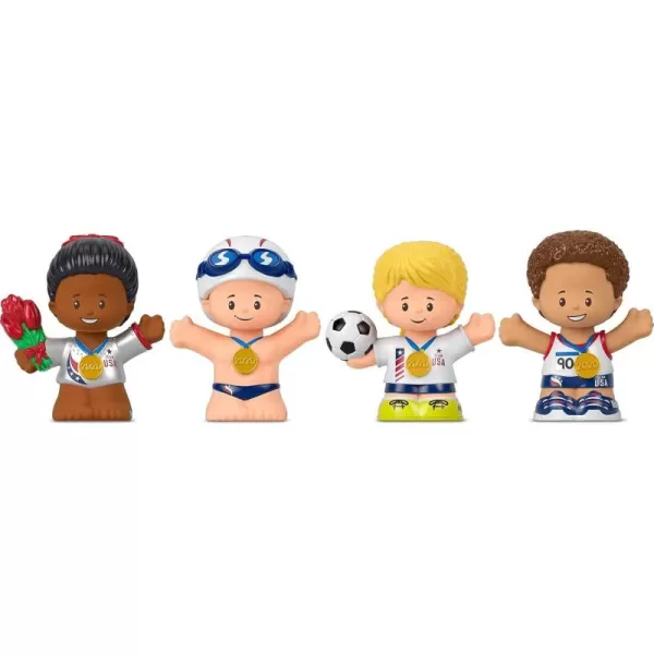 Little People Collector Team USA Classic Sports Special Edition Set for Adults ampamp Fans 4 Athlete Figures in Display Package