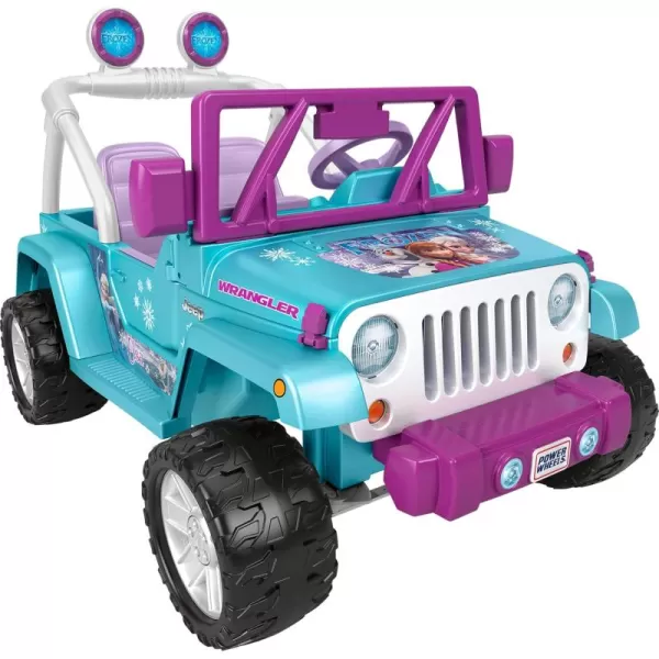 Power Wheels Disney Frozen Jeep Wrangler RideOn Battery Powered Vehicle with Music Sounds ampamp Storage Preschool Kids Ages 3 Years Baby BluePurpleFrozen Jeep