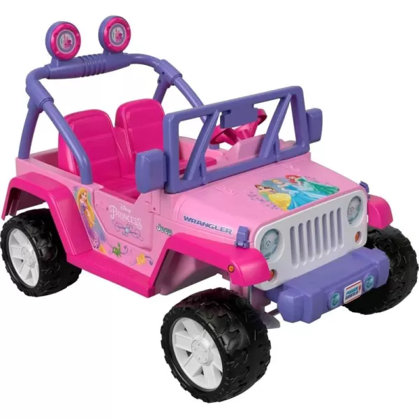 Power Wheels Disney Princess Jeep Wrangler RideOn Battery Powered Vehicle with Sounds ampamp Phrases for Preschool Kids Ages 3 YearsDisney Princess Jeep