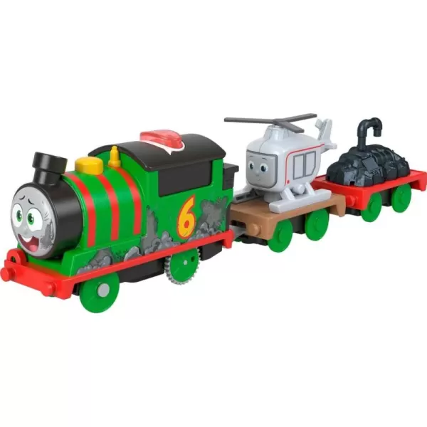 Thomas ampamp Friends Motorized Toy Train Talking Percy Engine with Sounds Phrases ampamp Harold Helicopter for Preschool Pretend Play Kids Ages 3 YearsPercy