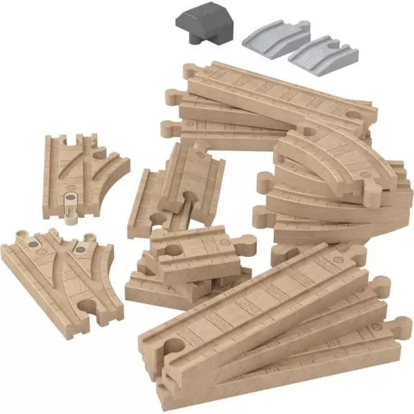 Thomas ampamp Friends Wooden Railway Toy Track Set Expansion Clackety Track Pack 22 Wood Pieces for Preschool Kids Ages 3 Years Amazon Exclusive