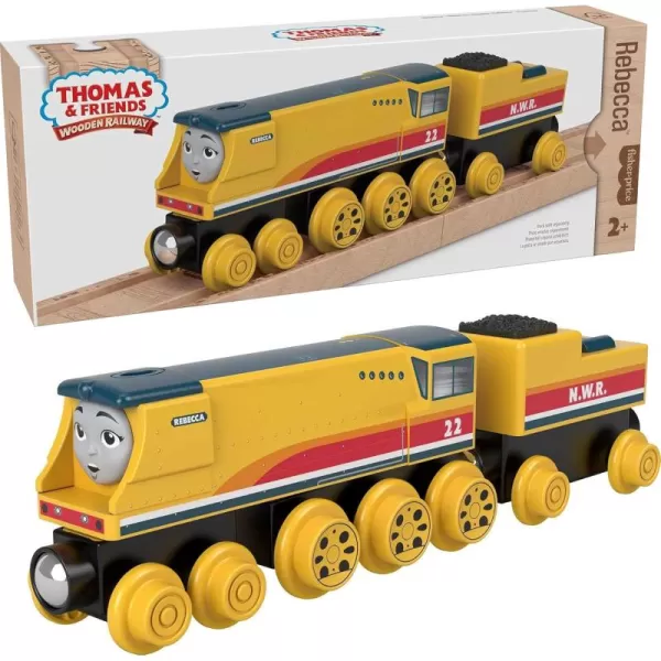 Thomas ampamp Friends Wooden Railway Toy Train Rebecca PushAlong Wood Engine ampamp Coal Car for Toddlers ampamp Preschool Kids Ages 2 Years Amazon ExclusiveRebecca