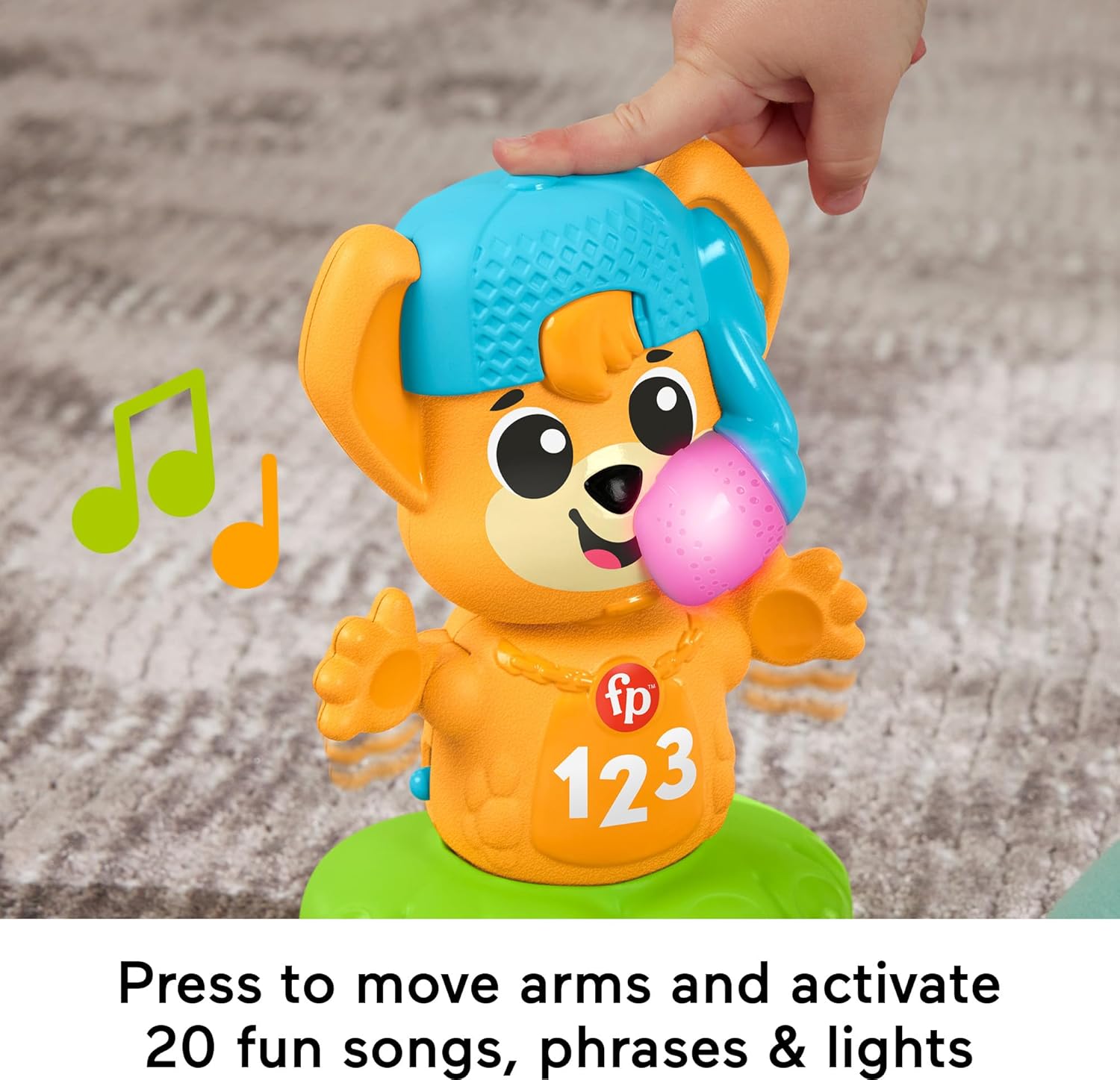 FisherPrice Baby Learning Toy Link Squad Opposites Fox with Music ampamp Lights for Ages 9 Months Compatible Only with Link Squad Items