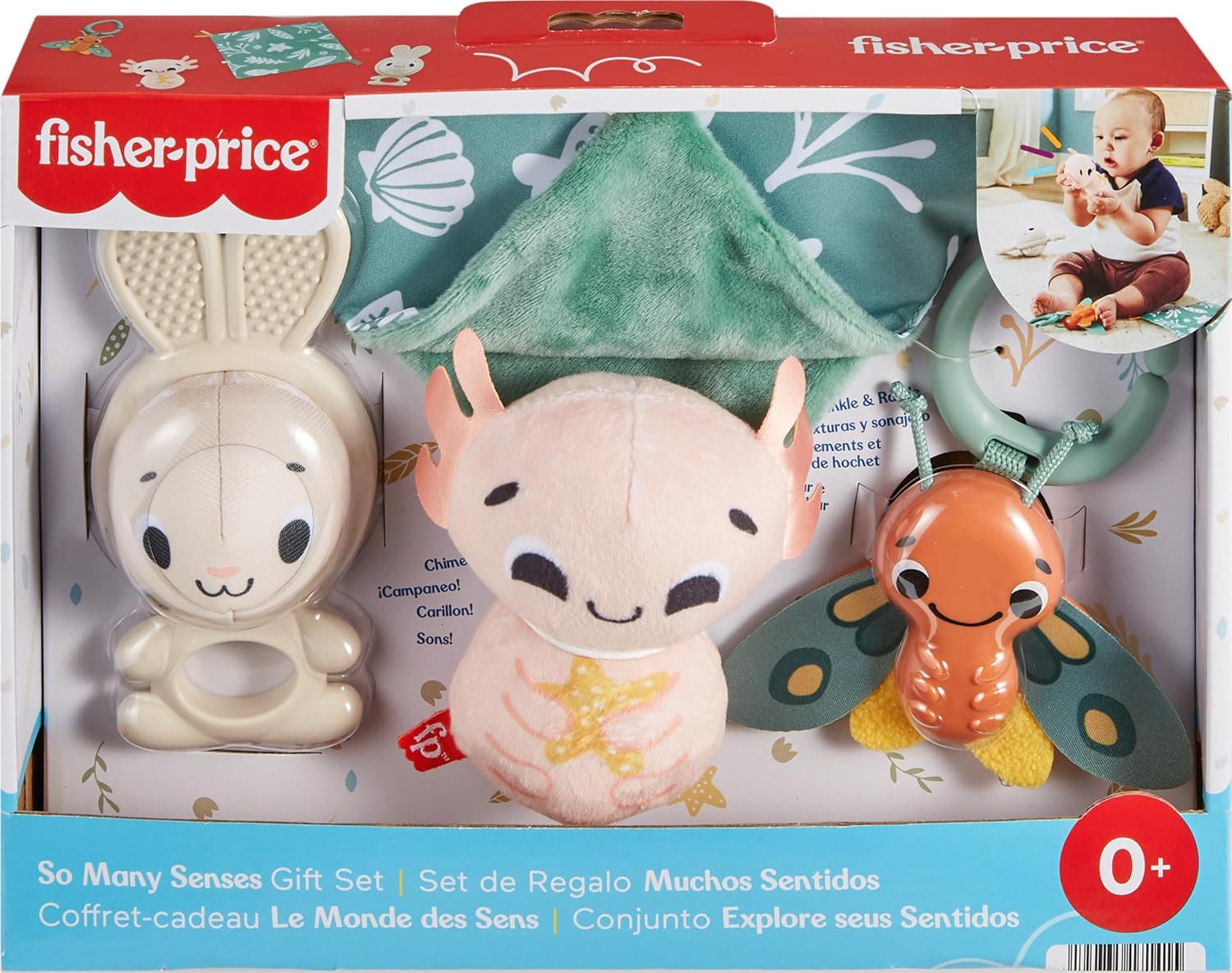 FisherPrice Baby Toys So Many Senses Set 4 Sensory Activities for Developmental Play for Newborns Ages 0 MonthsSensimals