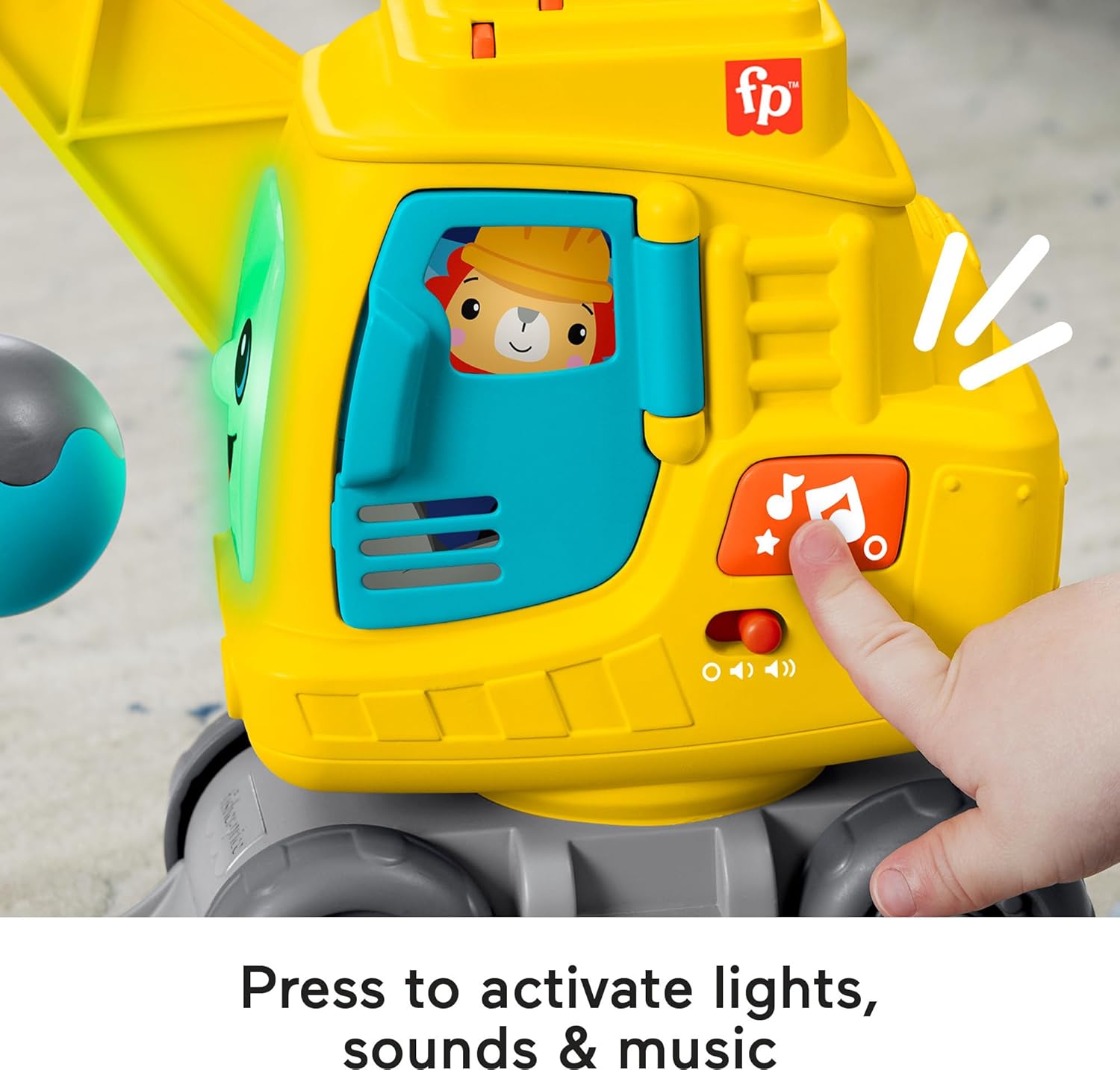 FisherPrice Baby ampamp Toddler Learning Toy Count ampamp Stack Crane with Blocks Lights Music ampamp Sounds for Infants Ages 9 Months