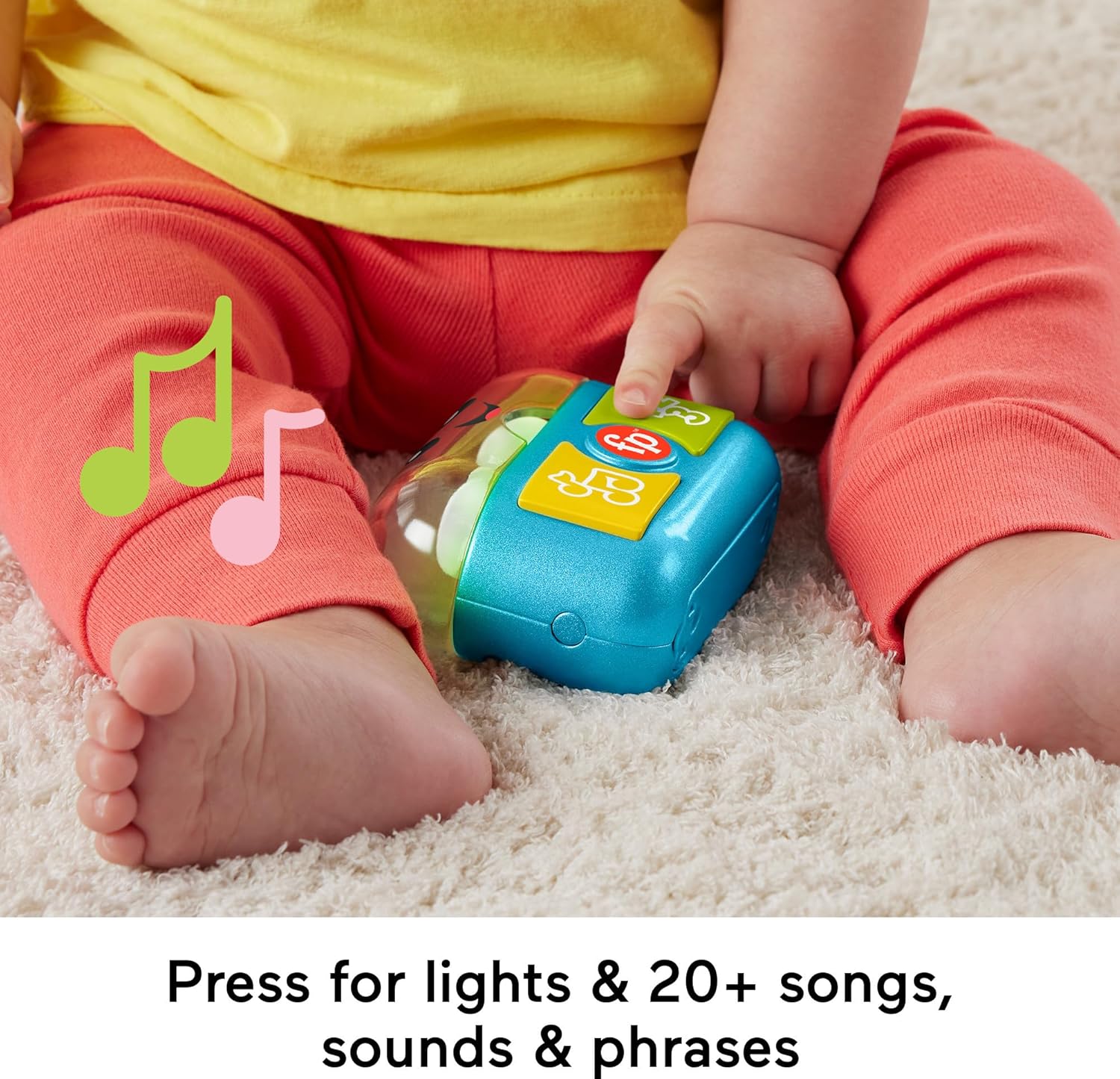 FisherPrice Baby ampamp Toddler Toy Laugh ampamp Learn Play Along Ear Buds with Music Lights ampamp Fine Motor Activities for Infants Ages 6 Months