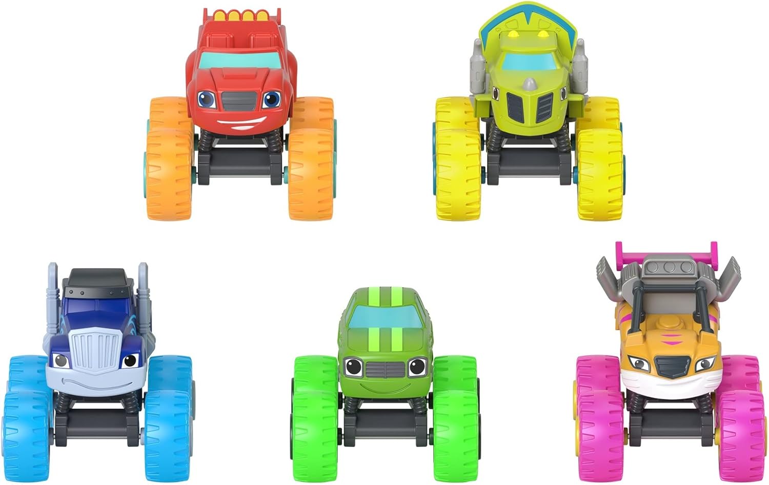FisherPrice Blaze and The Monster Machines Diecast Toys Racers 4 Pack of PushAlong Metal Vehicles for Pretend Play Preschool Kids Ages 3 Years Amazon Exclusive5 pack