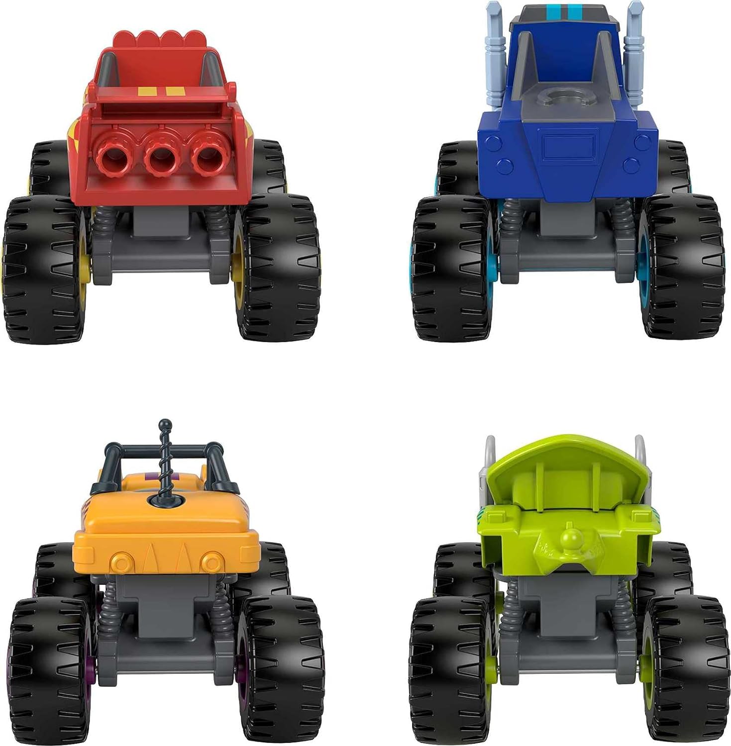 FisherPrice Blaze and The Monster Machines Diecast Toys Racers 4 Pack of PushAlong Metal Vehicles for Pretend Play Preschool Kids Ages 3 Years Amazon Exclusive4 pack