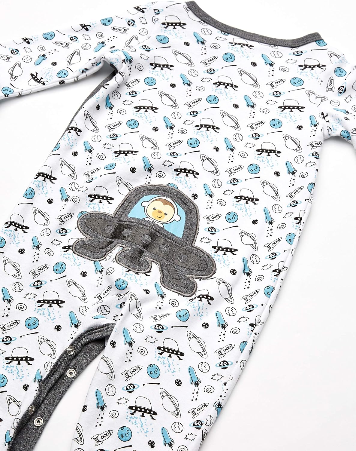 FisherPrice Embroidered OnePiece CoverallGrayWhite