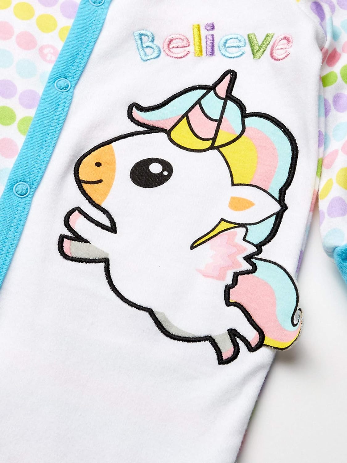 FisherPrice Embroidered OnePiece CoverallWhitePinkBlue