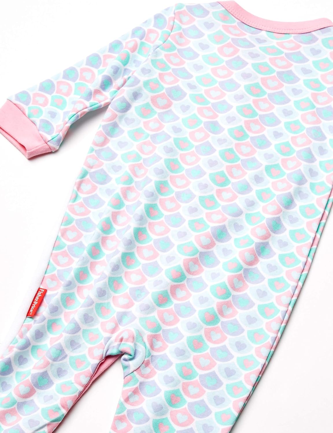 FisherPrice Embroidered OnePiece CoverallWhitePinkPurple