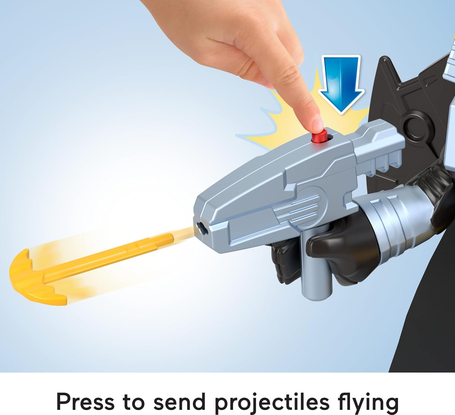 FisherPrice Imaginext DC Super Friends Batman Toy Batglider and XL Figure 10 Inches with Launcher for Pretend Play Kids Ages 3 Years