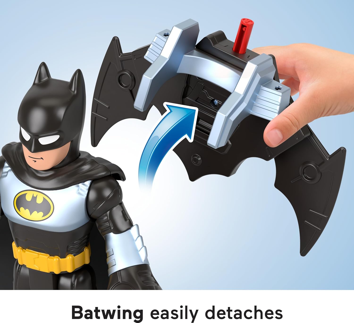 FisherPrice Imaginext DC Super Friends Batman Toy Batglider and XL Figure 10 Inches with Launcher for Pretend Play Kids Ages 3 Years