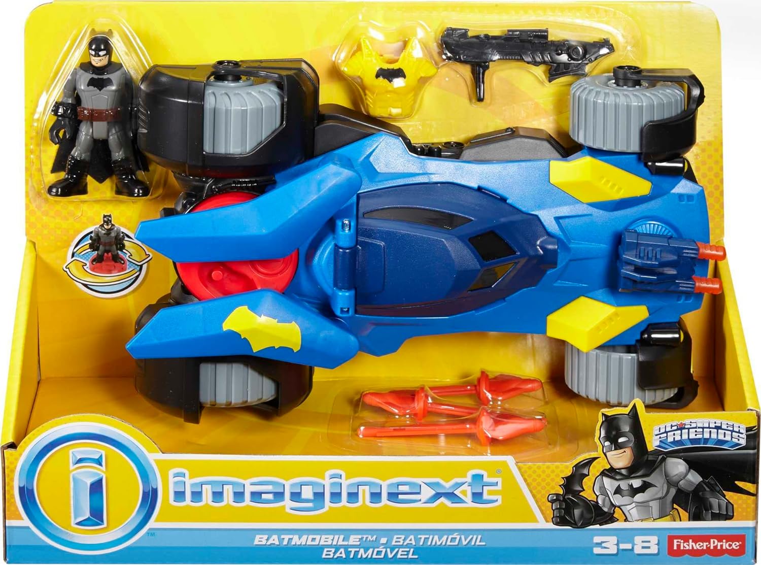 FisherPrice Imaginext DC Super Friends Batman Toy Batmobile Vehicle ampamp Figure Set for Preschool Pretend Play Kids Ages 3 Years