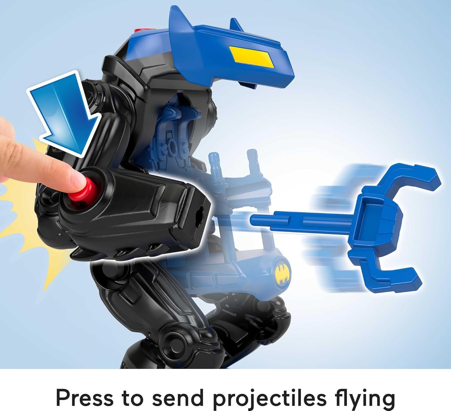 FisherPrice Imaginext DC Super Friends Batman Toy Battling Robot with Poseable Figure ampamp Lights for Pretend Play Kids Ages 3 Years