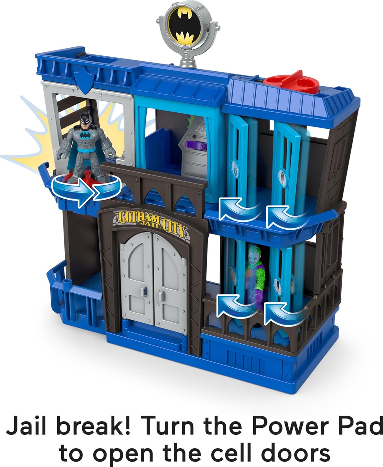 FisherPrice Imaginext DC Super Friends Batman Toy Gotham City Jail Recharged Playset for Preschool Pretend Play Kids Ages 3 Years