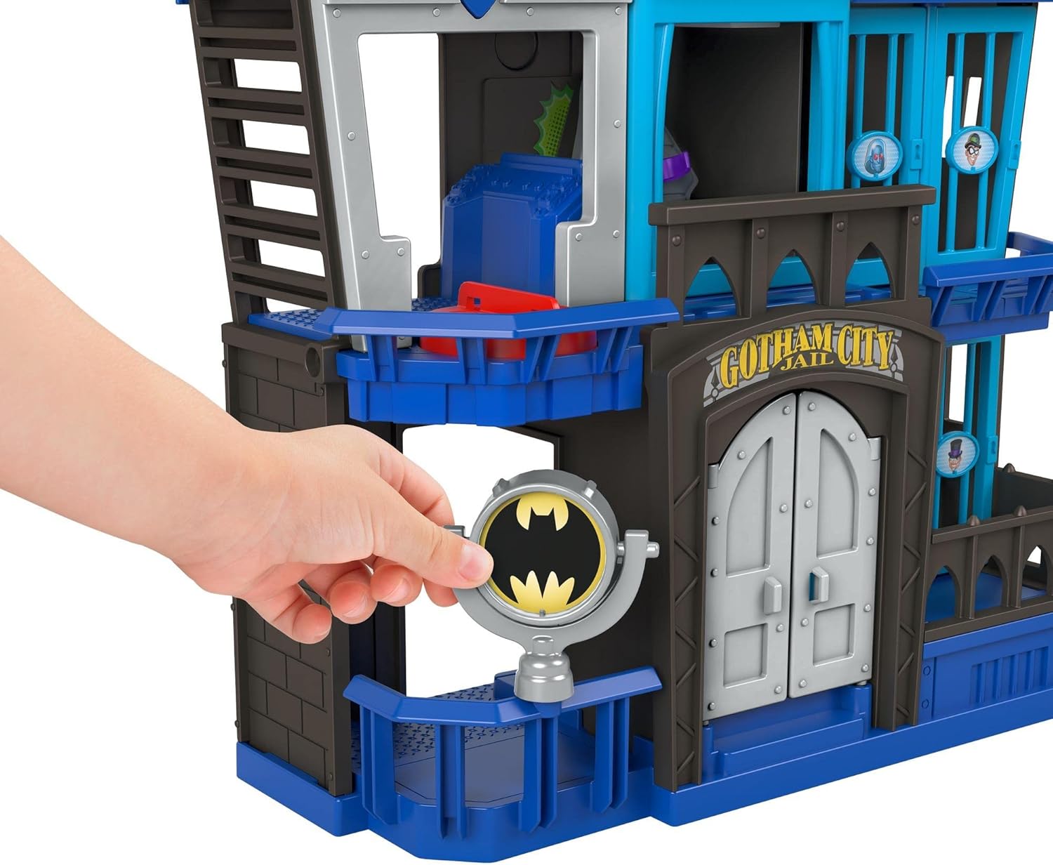 FisherPrice Imaginext DC Super Friends Batman Toy Gotham City Jail Recharged Playset for Preschool Pretend Play Kids Ages 3 Years