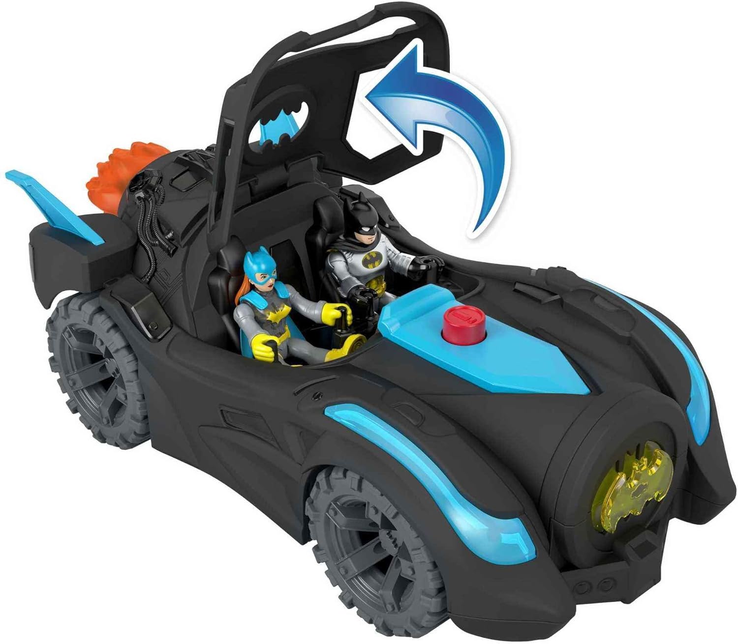 FisherPrice Imaginext DC Super Friends Batman Toy Lights ampamp Sounds Batmobile with Batman Figure for Preschool Kids Ages 3 Years