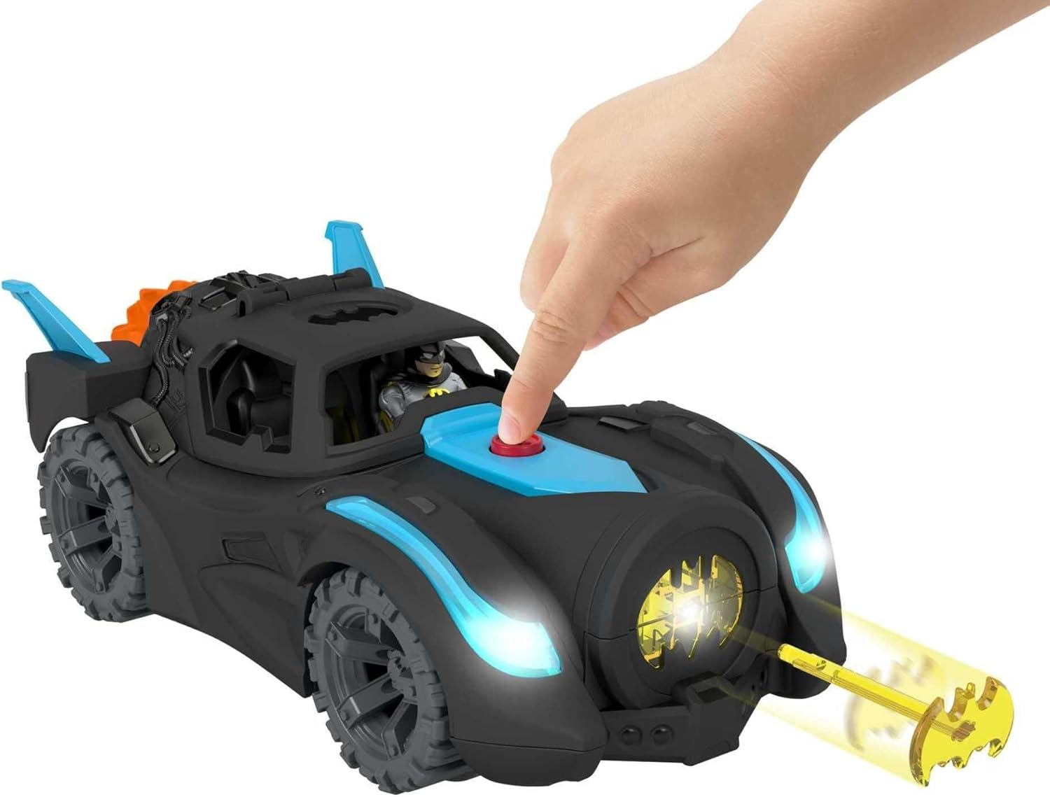 FisherPrice Imaginext DC Super Friends Batman Toy Lights ampamp Sounds Batmobile with Batman Figure for Preschool Kids Ages 3 Years